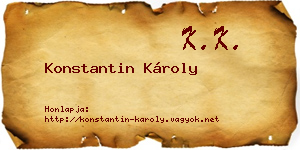 Konstantin Károly névjegykártya